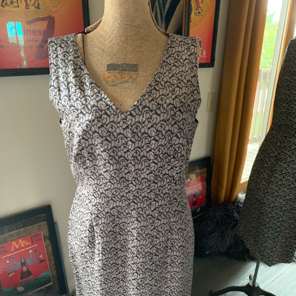 Banana Republic NWT dress Navy print petite 8